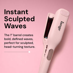 L'ANGE HAIR SculptWaver titanium barrels deliver smooth glide and shine.