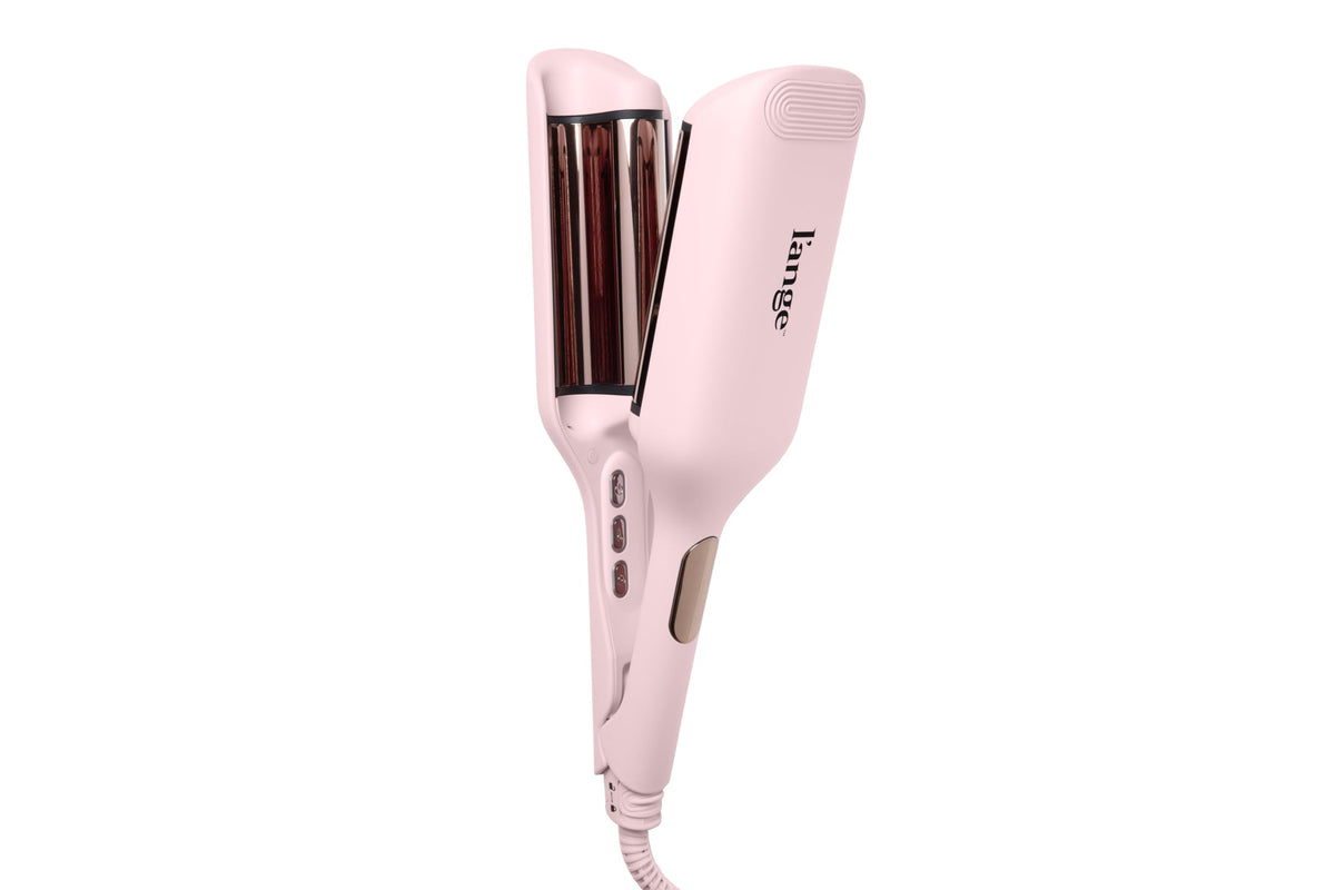 L'ANGE HAIR SculptWaver main shows titanium deep wave barrels for smooth styling.