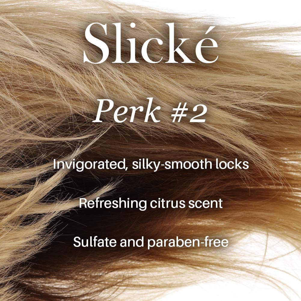 Aroma de salón en Slické, perfuma el cabello para una experiencia de peinado.