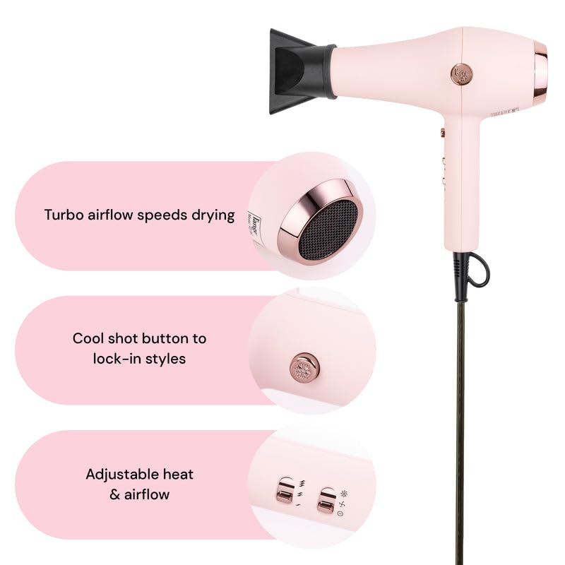L'ANGE HAIR Soleil dryer side view showing ergonomic design for comfortable use.