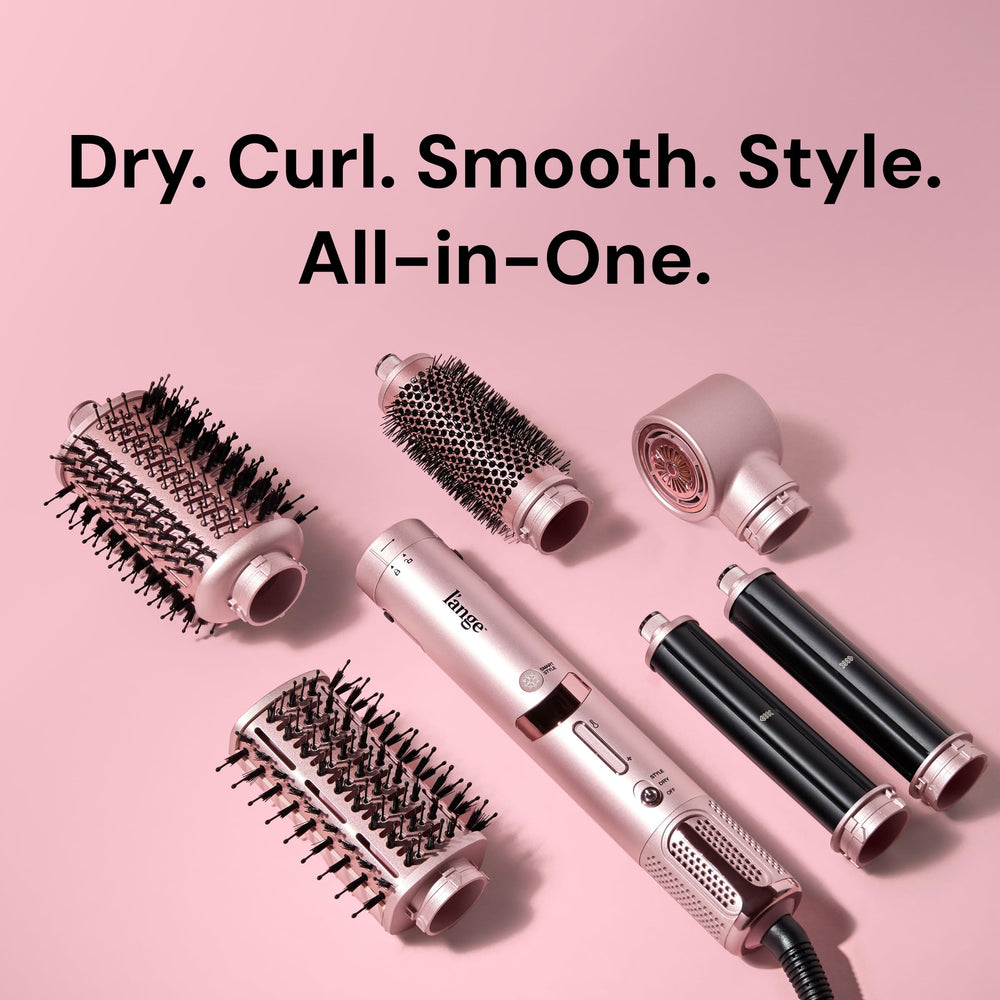 L'ANGE HAIR TurboStyle smoothing brush delivering sleek frizz-free finish.