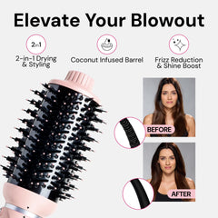 L'ANGE HAIR VolumeBoost cool-shot feature to set the style.