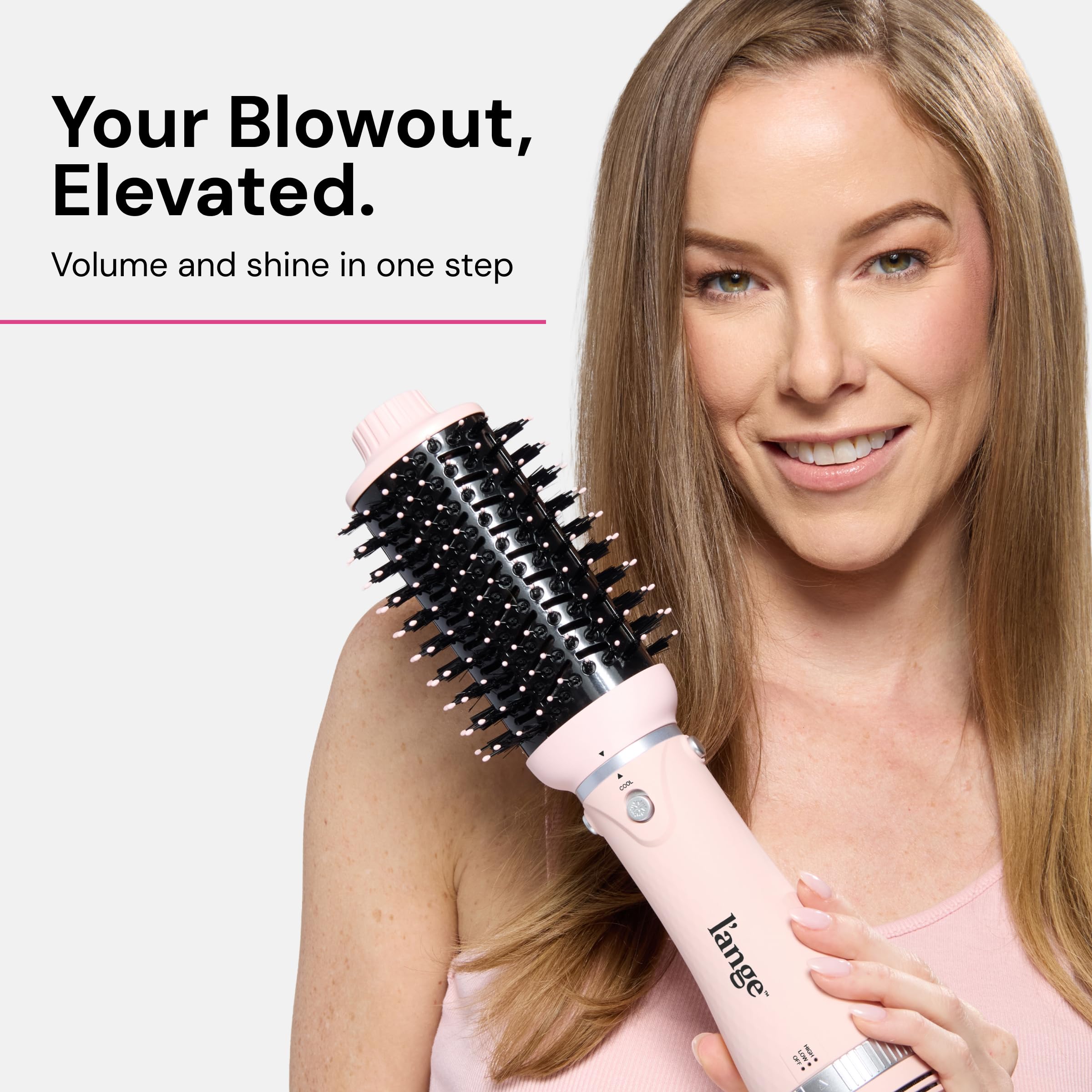 L'ANGE HAIR VolumeBoost snag-resistant-bristles glide through hair smoothly.