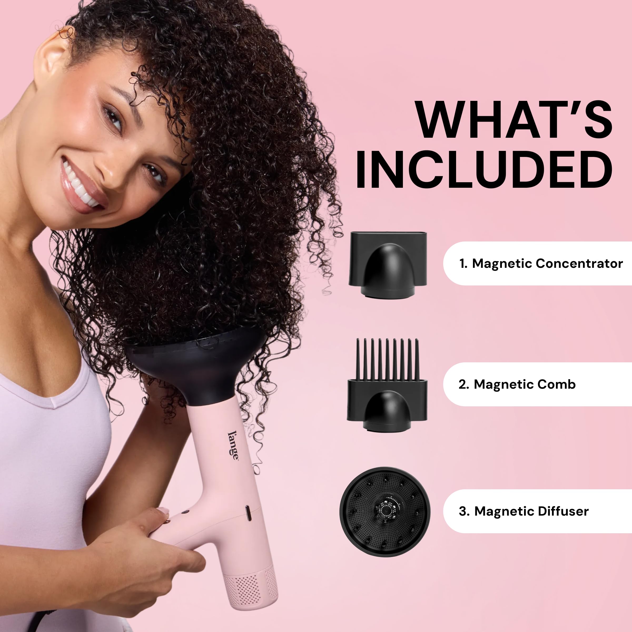 L'ANGE HAIR HauteAir ergonomic handle keeps a comfortable grip.