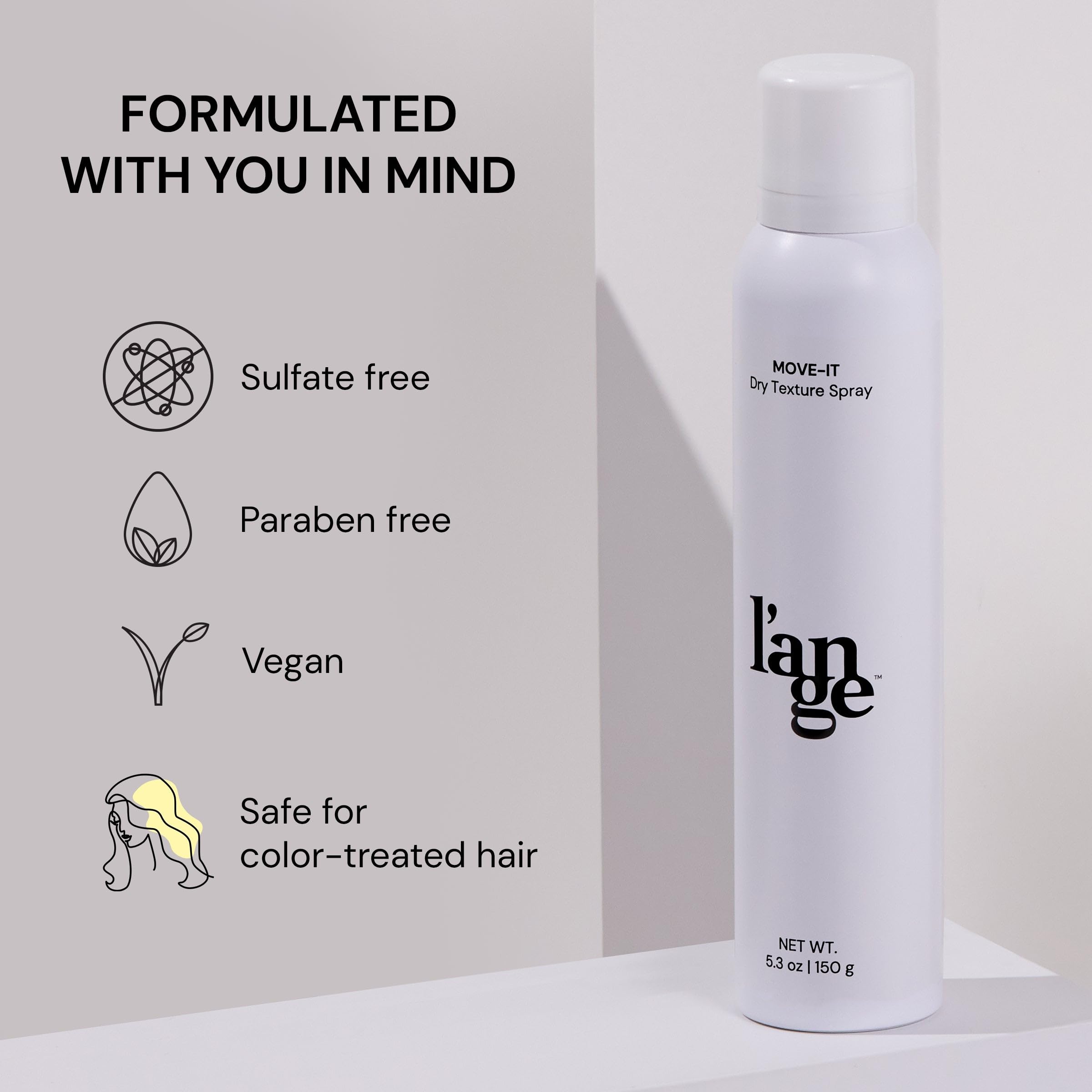L'ANGE HAIR Move-It aporta volumen y textura con aplicación ligera.