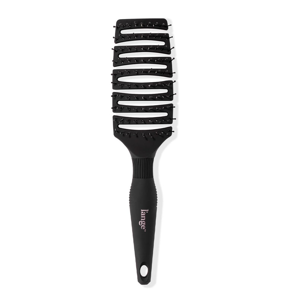 L'ANGE Siena curved vented brush overview showing compact design for travel styling.