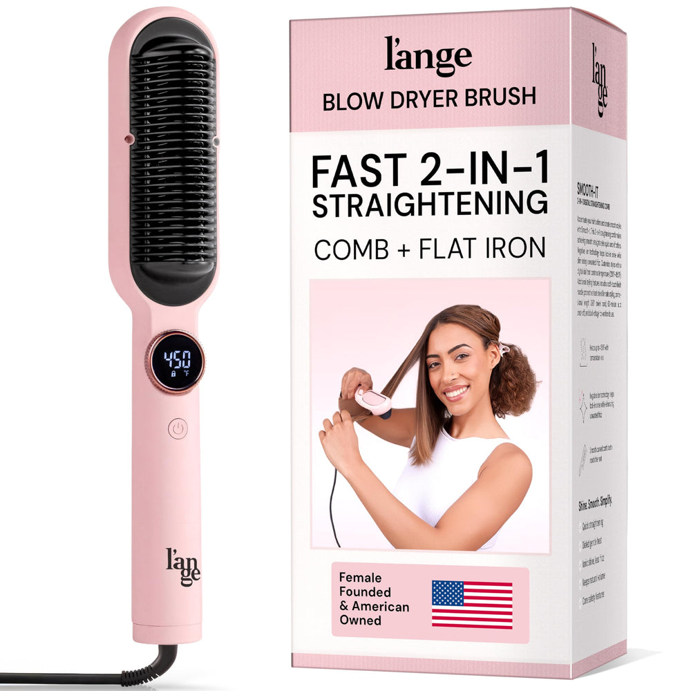 L'ANGE HAIR Smooth It 2-in-1 brush for fast, frizz-free styling.