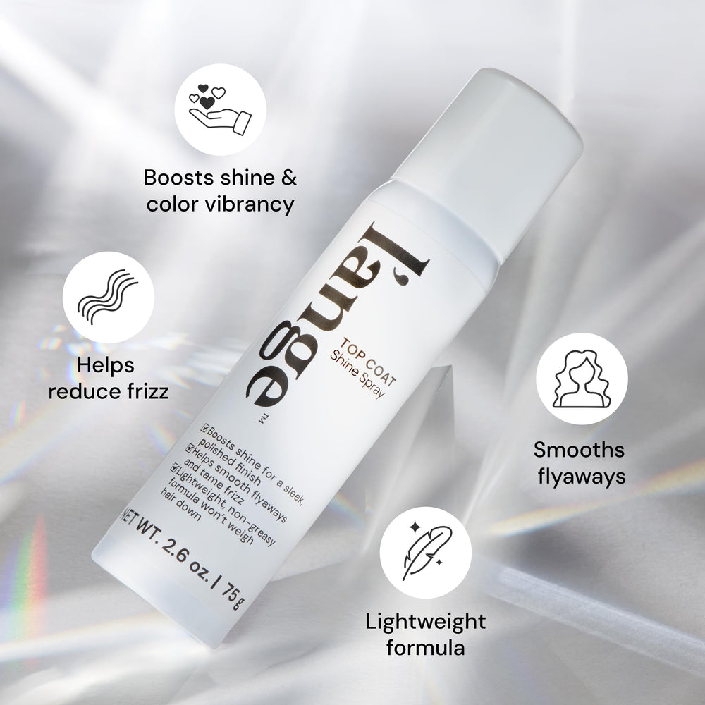 L’ANGE Top Coat Shine Spray hidrata para suavizar cabellos con flyaways.