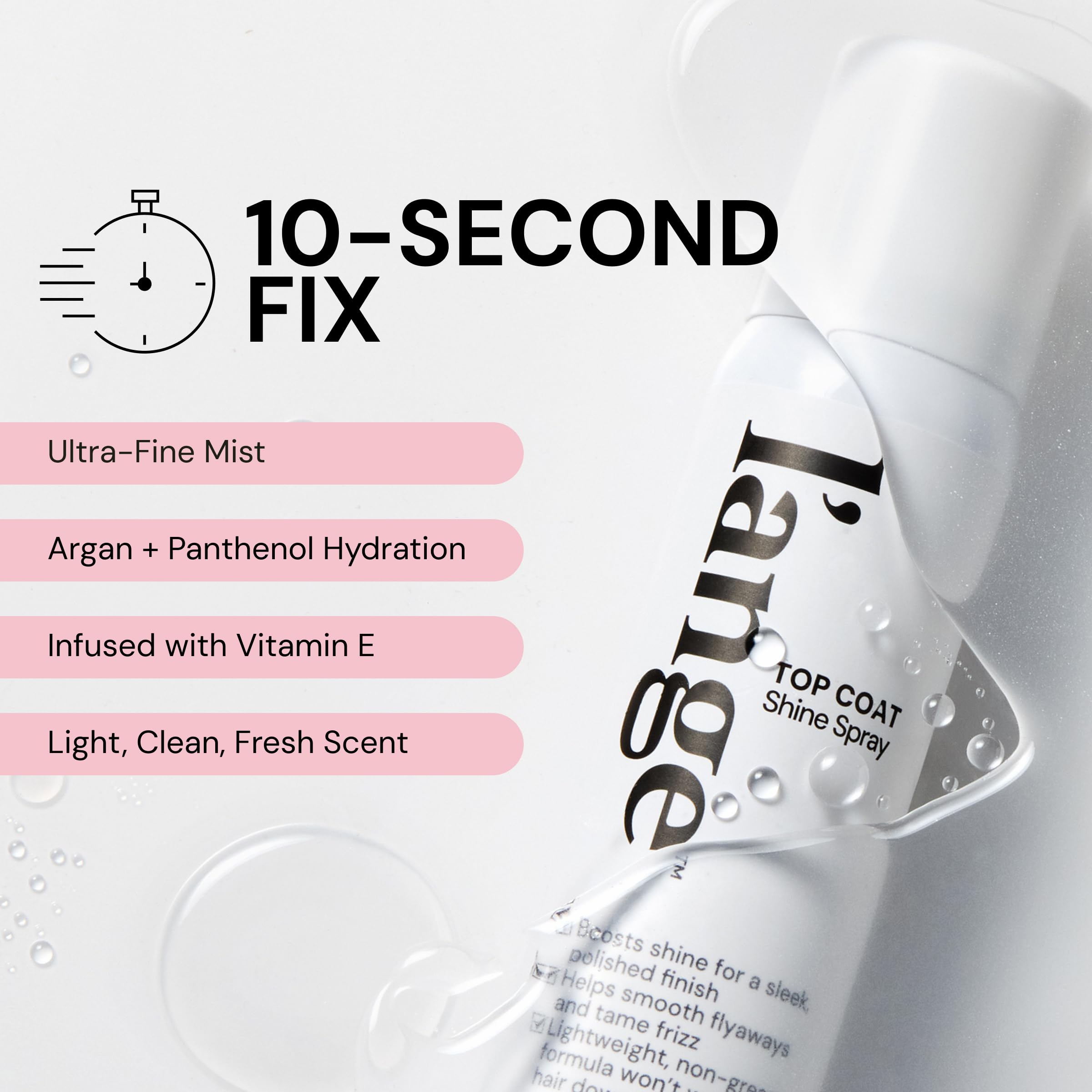 L’ANGE Top Coat Shine Spray realza la vibrancia del color.