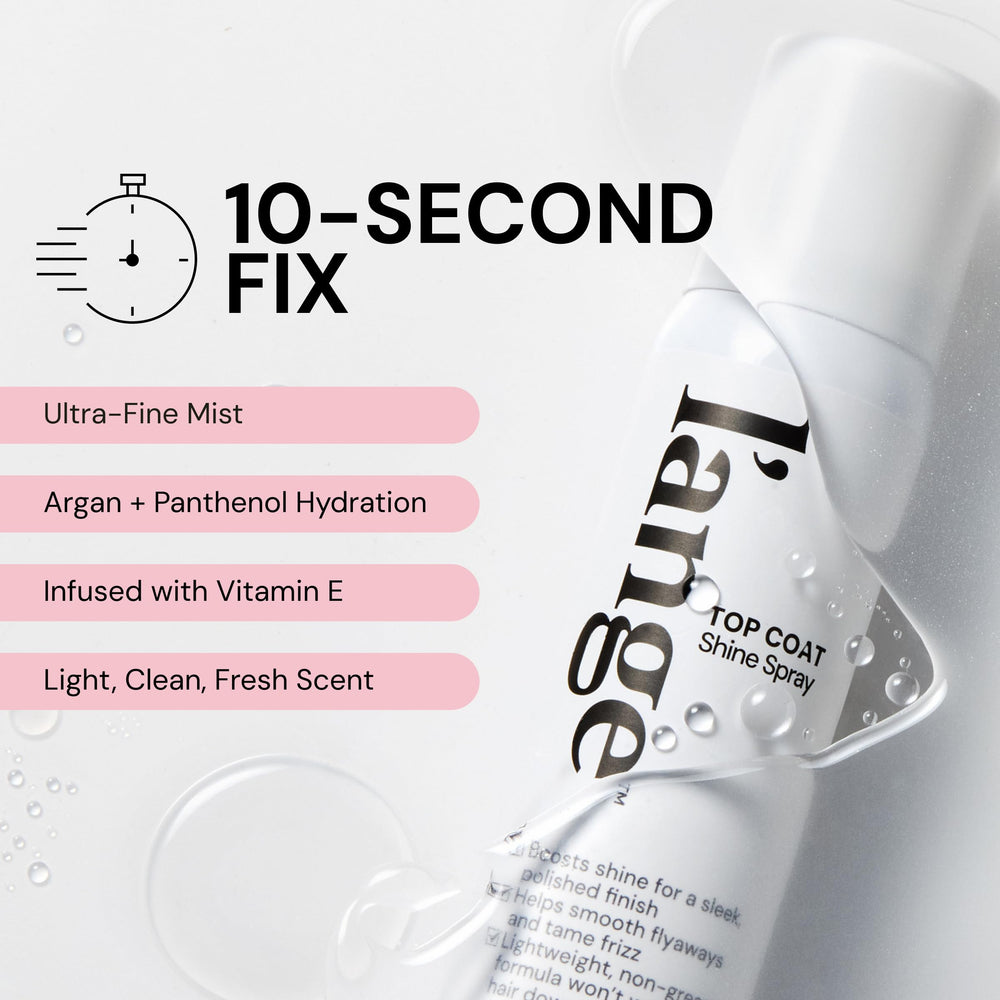 L’ANGE Top Coat Shine Spray realza la vibrancia del color.