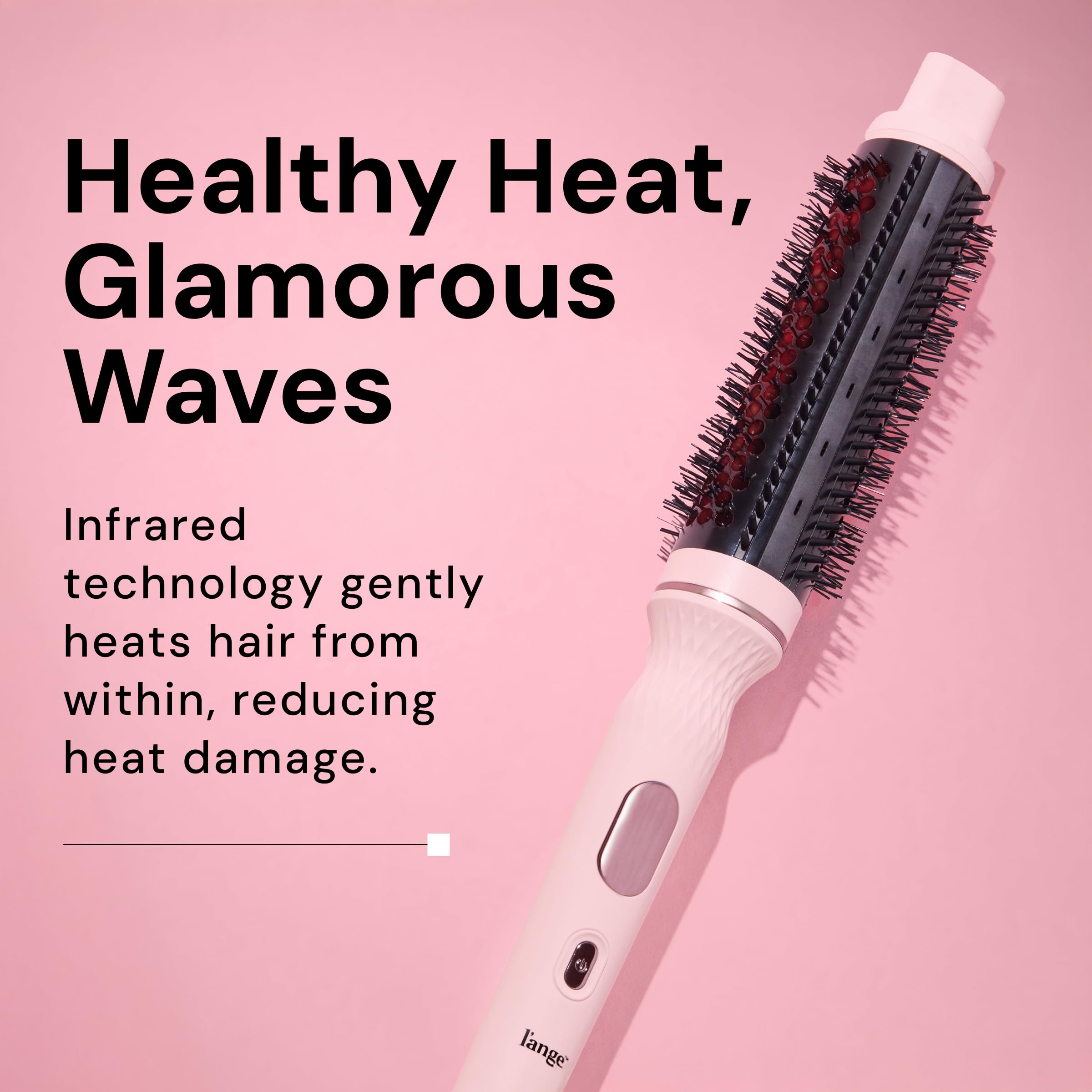 GlamWave thermal brush side view highlights a slim, comfortable handle