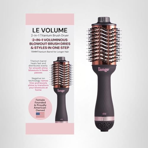 L'ANGE HAIR Le Volume 2-in-1 black model ready for sleek styling.