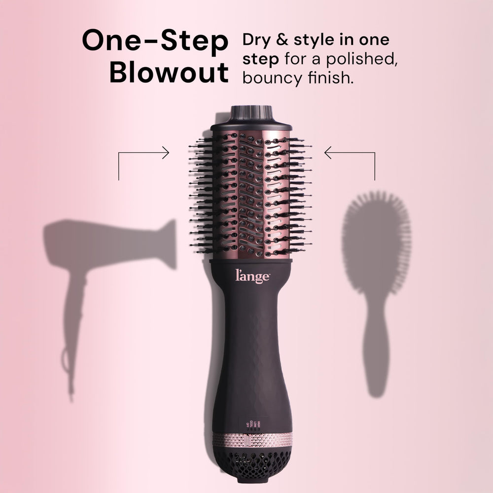 L'ANGE HAIR Le Volume 2-in-1 frizz-control titanium surface for smoother styles.