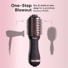 L'ANGE HAIR Le Volume 2-in-1 frizz-control titanium surface for smoother styles.