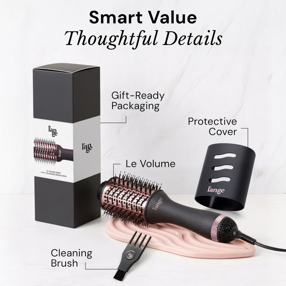 L'ANGE HAIR Le Volume 2-in-1 seal-cuticle for a smooth, polished look.