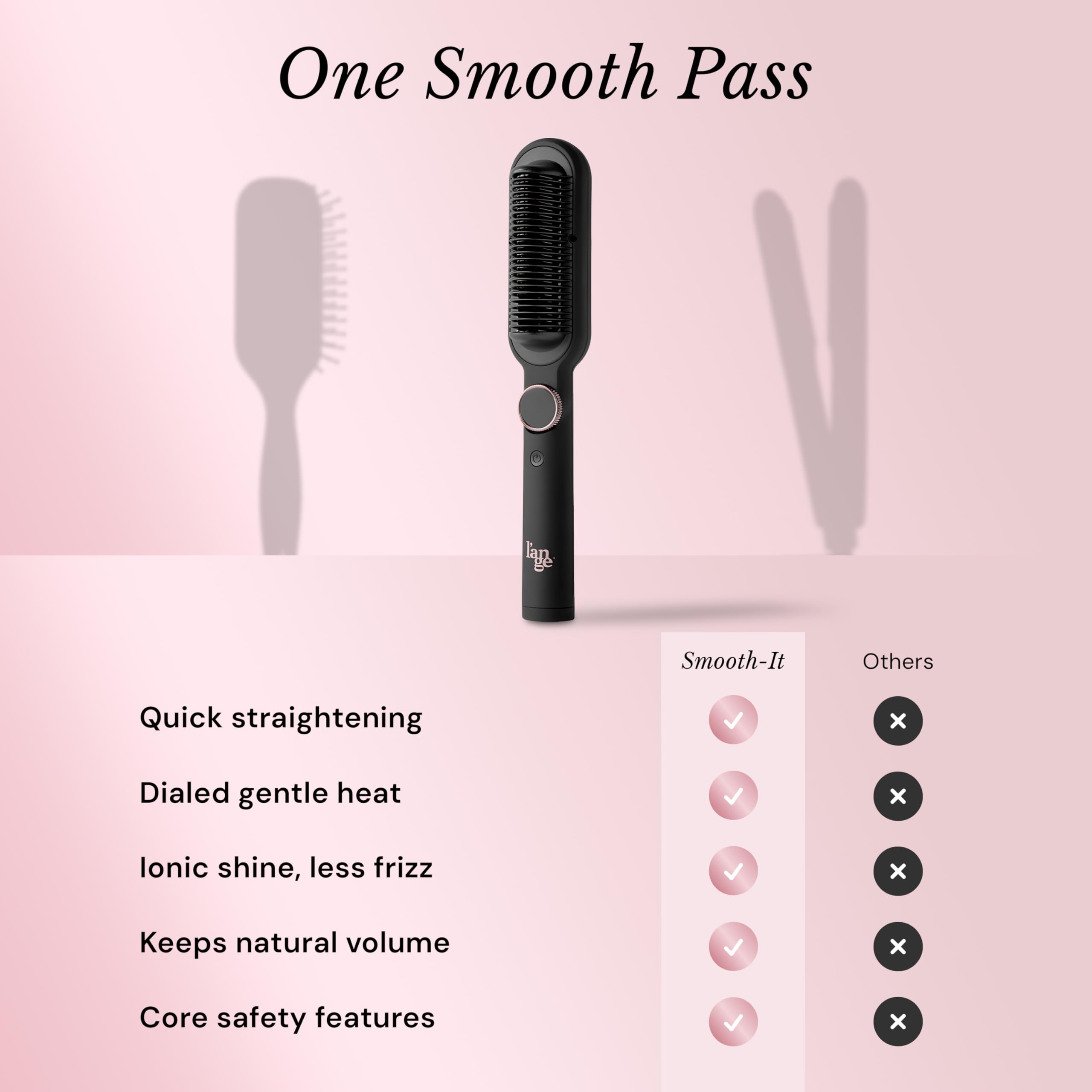 L'ANGE HAIR Smooth It auto shut-off provides peace of mind after styling.