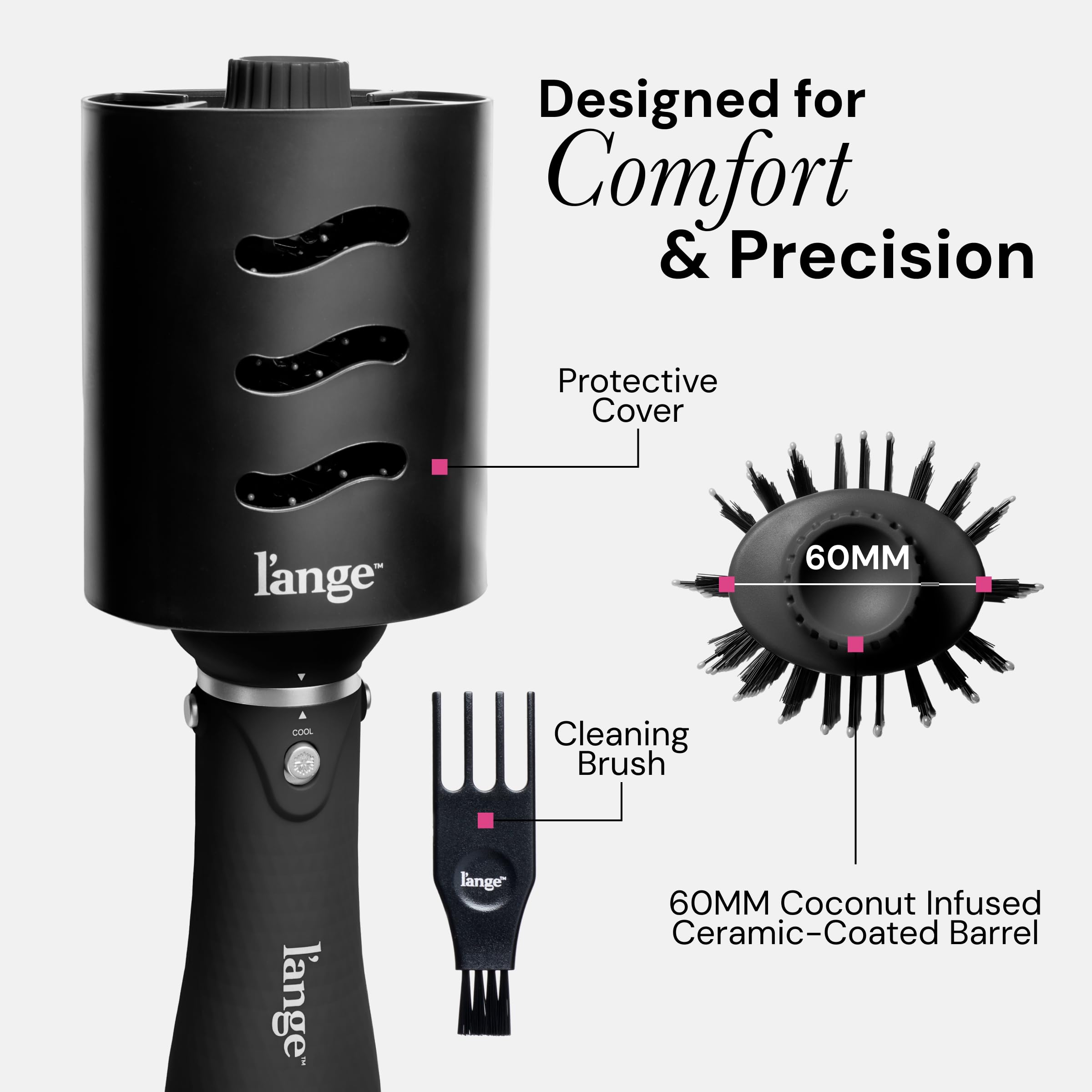 L'ANGE HAIR VolumeBoost fast-drying performance speeds up busy mornings.