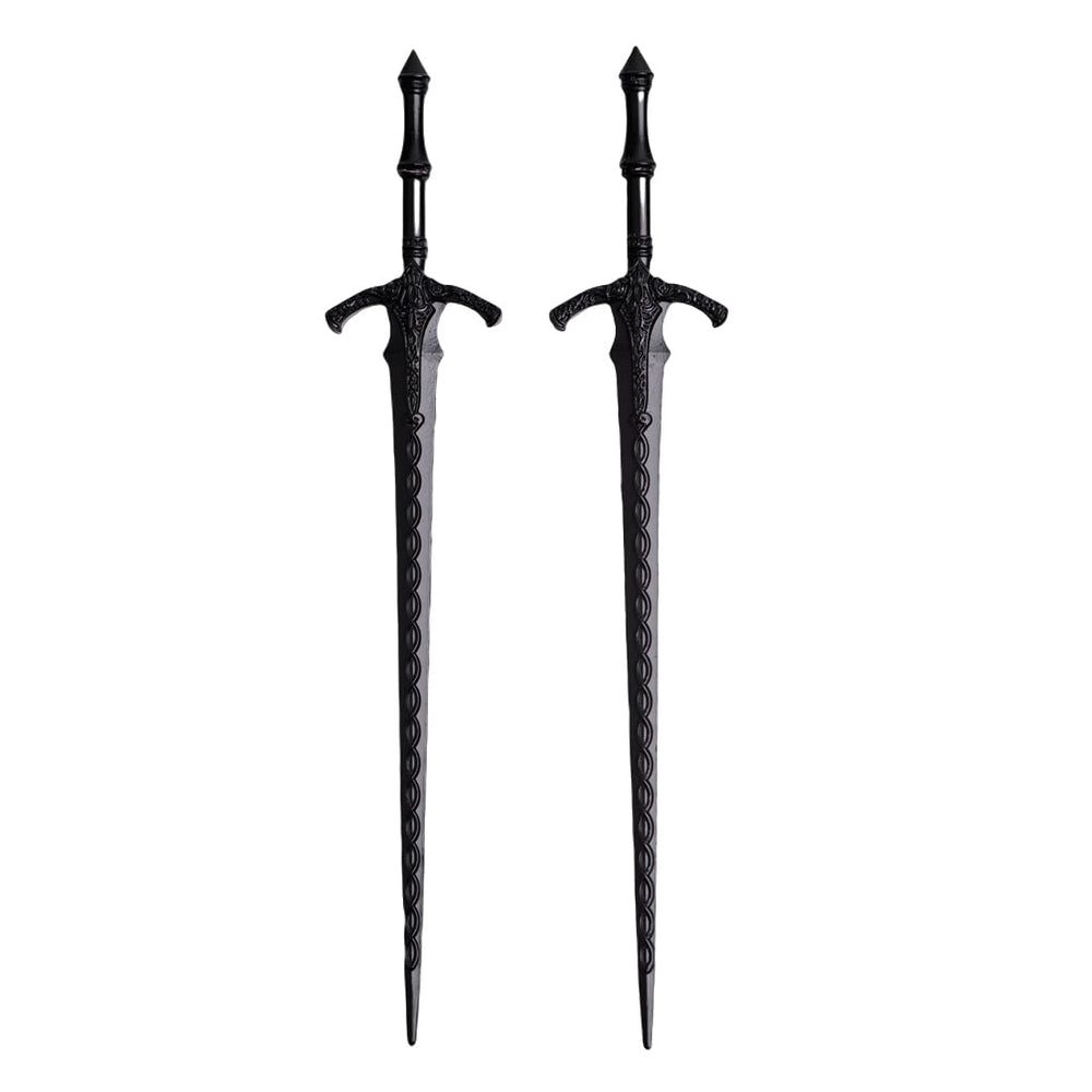 LANGHONG Viking hair sticks in black metal for secure updos on thick hair.