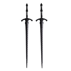 LANGHONG Viking hair sticks in black metal for secure updos on thick hair.