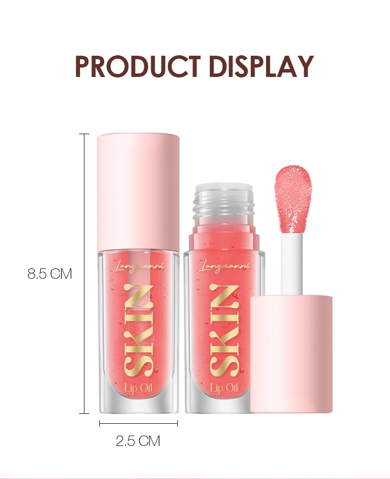 Langmanni Aceite Labial Usos Diarios, ideal para maquillaje diario.