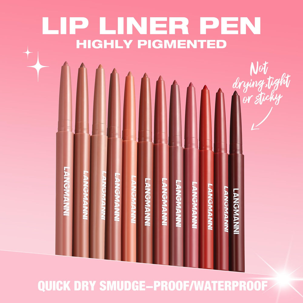 Langmanni delineador labial tonos rojos, acabado intenso para ocasiones.