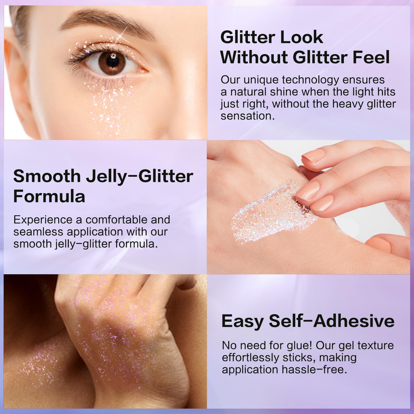 LANGMANNI glitter gel lip shine delivers quick buildable glow