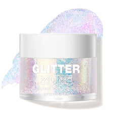 LANGMANNI holographic glitter gel pink bottle adds iridescent shine to skin