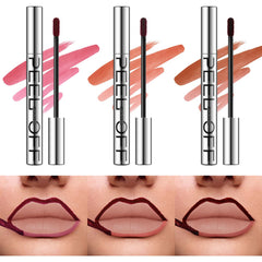 LANGMANNI Nude Pink lip liner swatch shows rich color and a durable matte finish.
