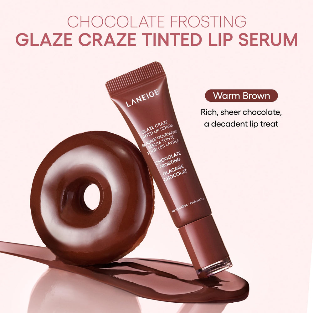 LANEIGE Glaze Craze acabado brillo translúcido para labios más vivos.