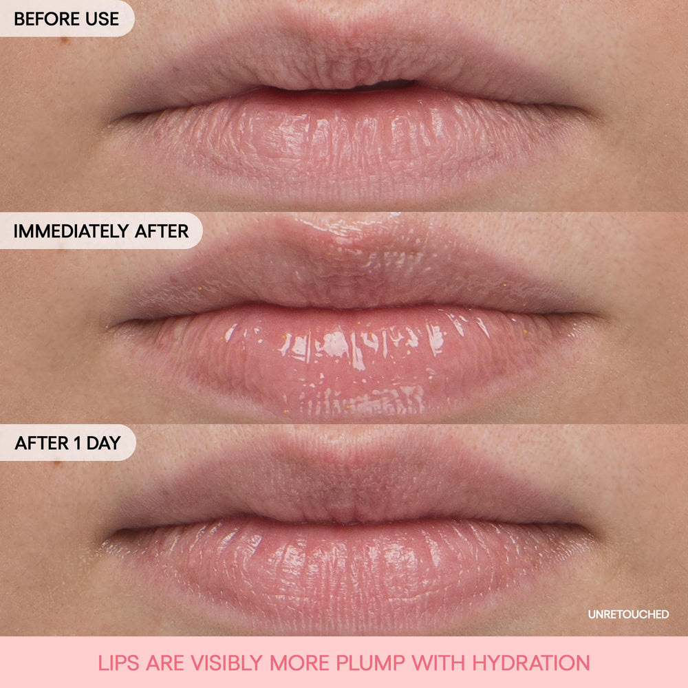 LANEIGE lip-application swirl illustrating easy day or night use.