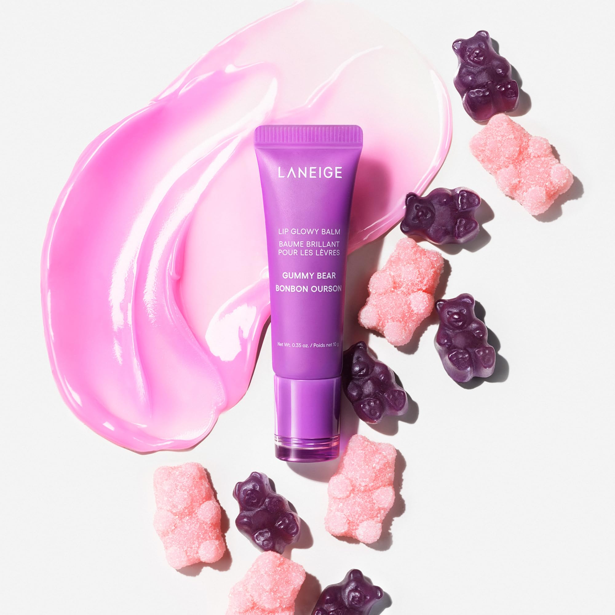 LANEIGE Lip Glowy Balm Gummy Bear envase compacto para bolso