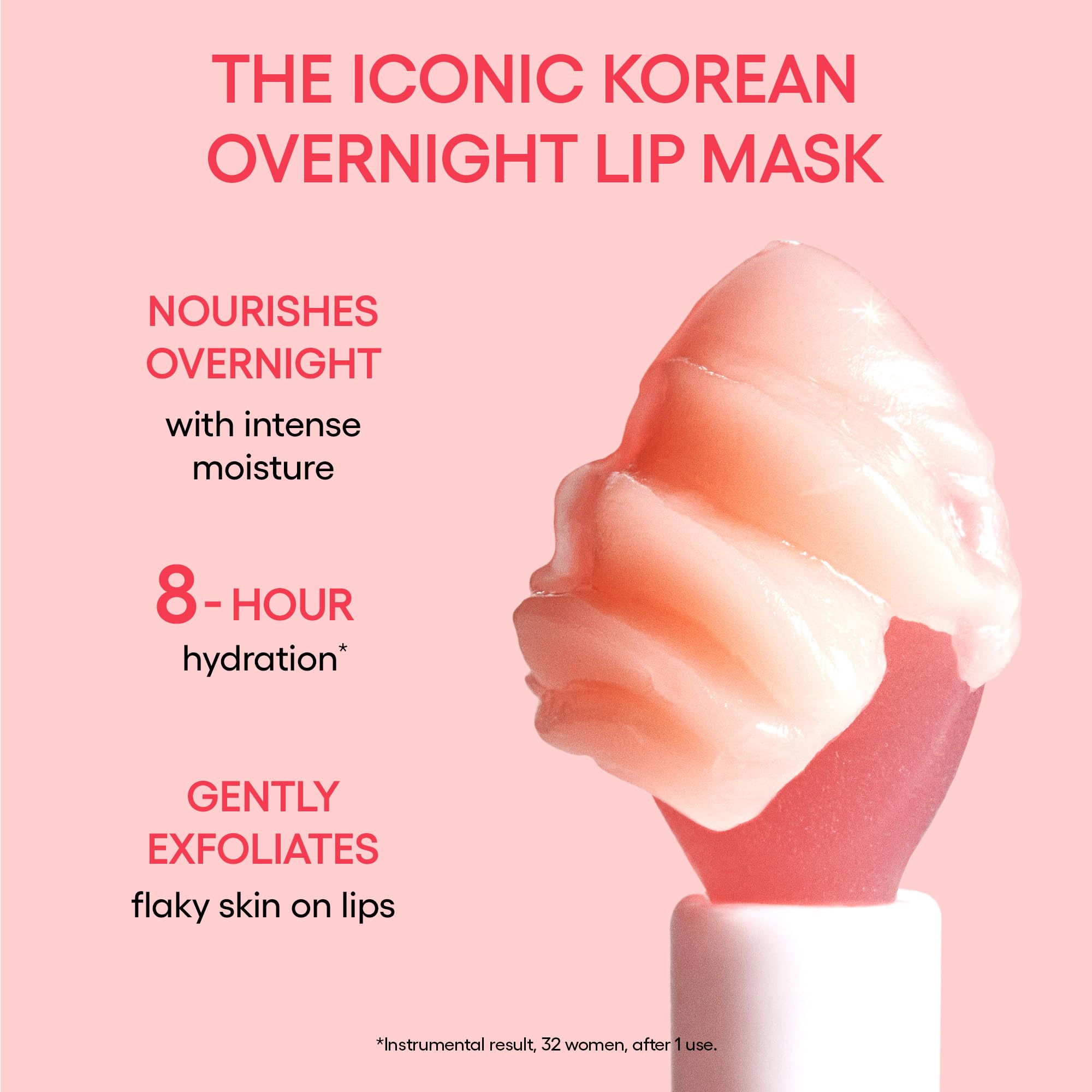 LANEIGE Lip Sleeping Mask label highlights Berry Fruit Complex for antioxidant-inspired care.