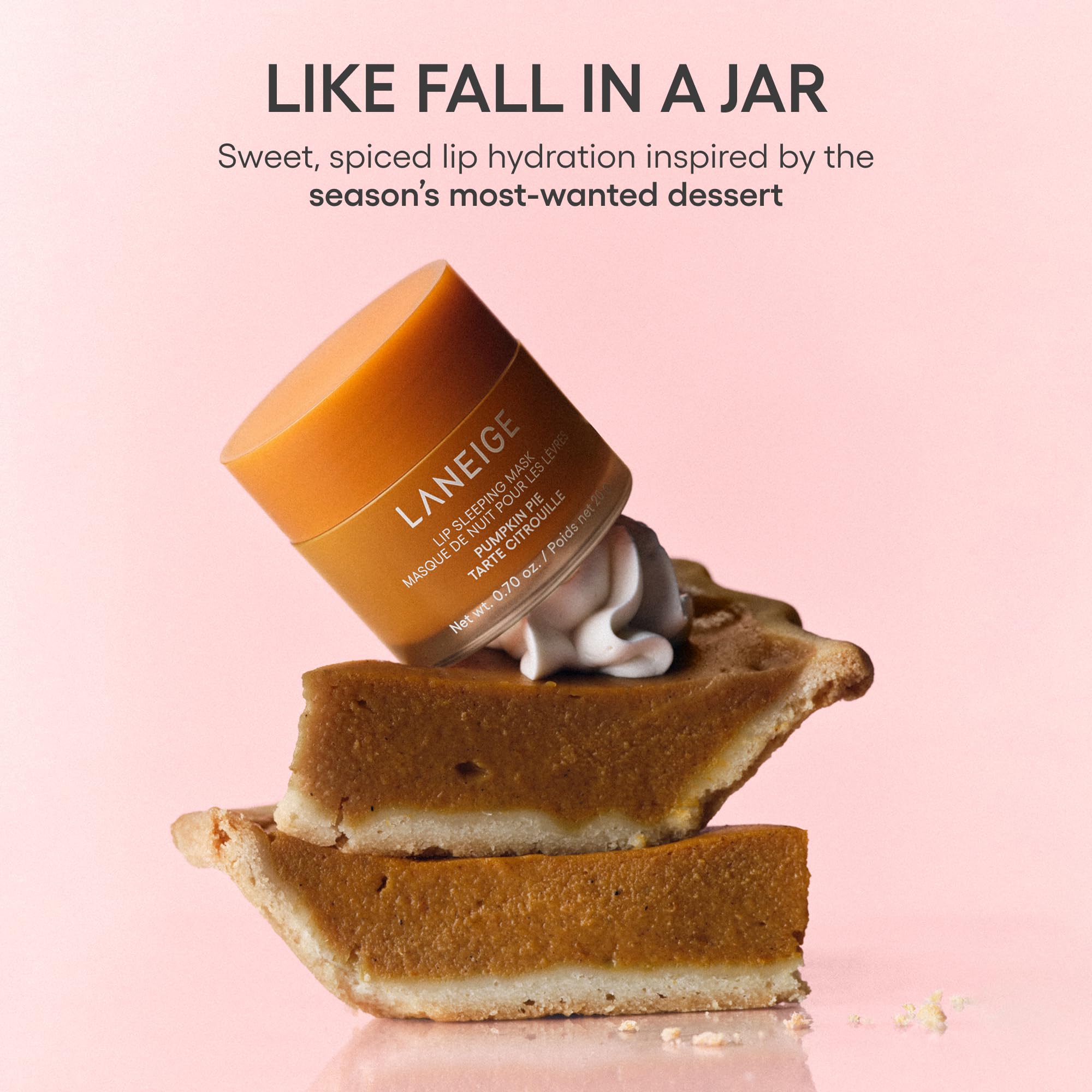 LANEIGE Lip Sleeping Mask Pumpkin Pie shea butter shown for nourishing lip care