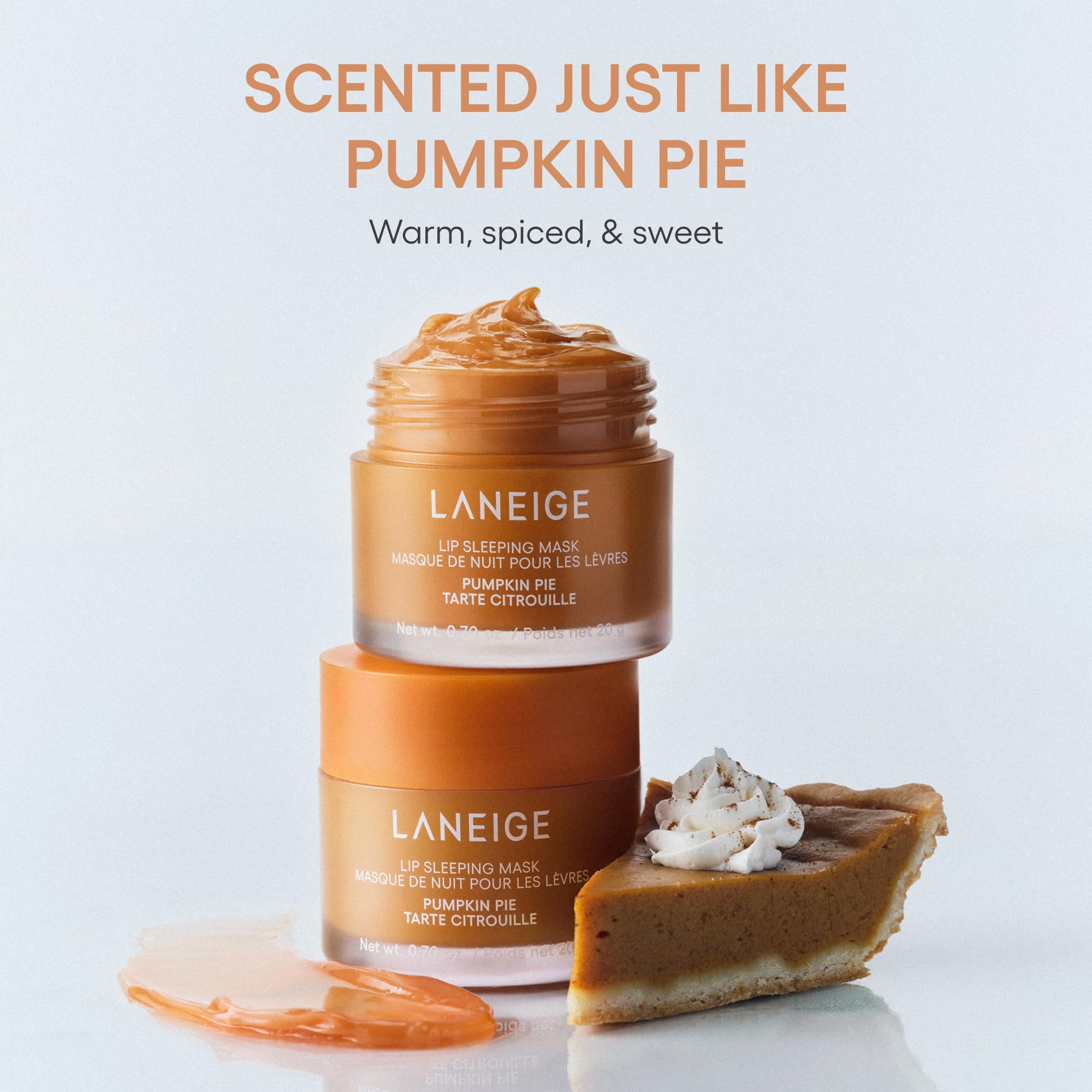 LANEIGE Lip Sleeping Mask swatch on lips demonstrates softening and slip