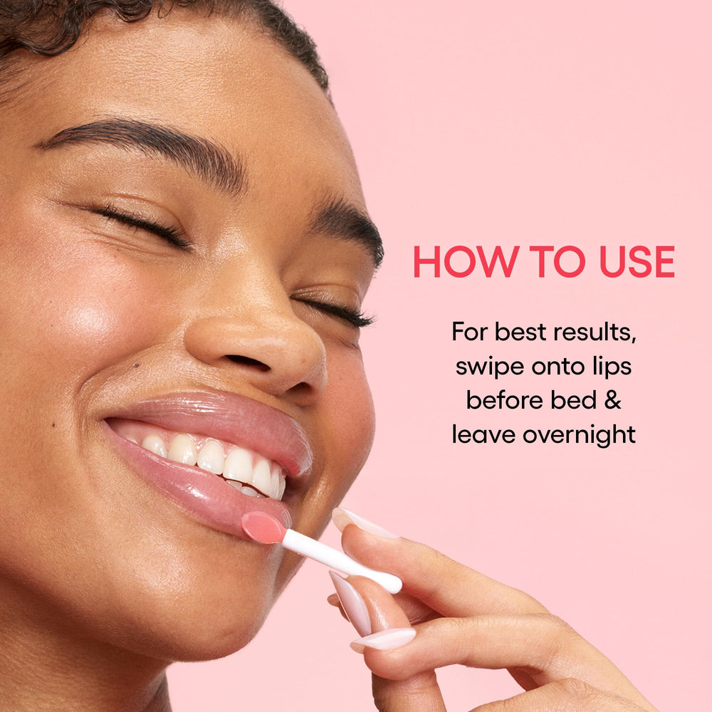 LANEIGE Lip Sleeping Mask gloss-like finish on lips before bedtime.