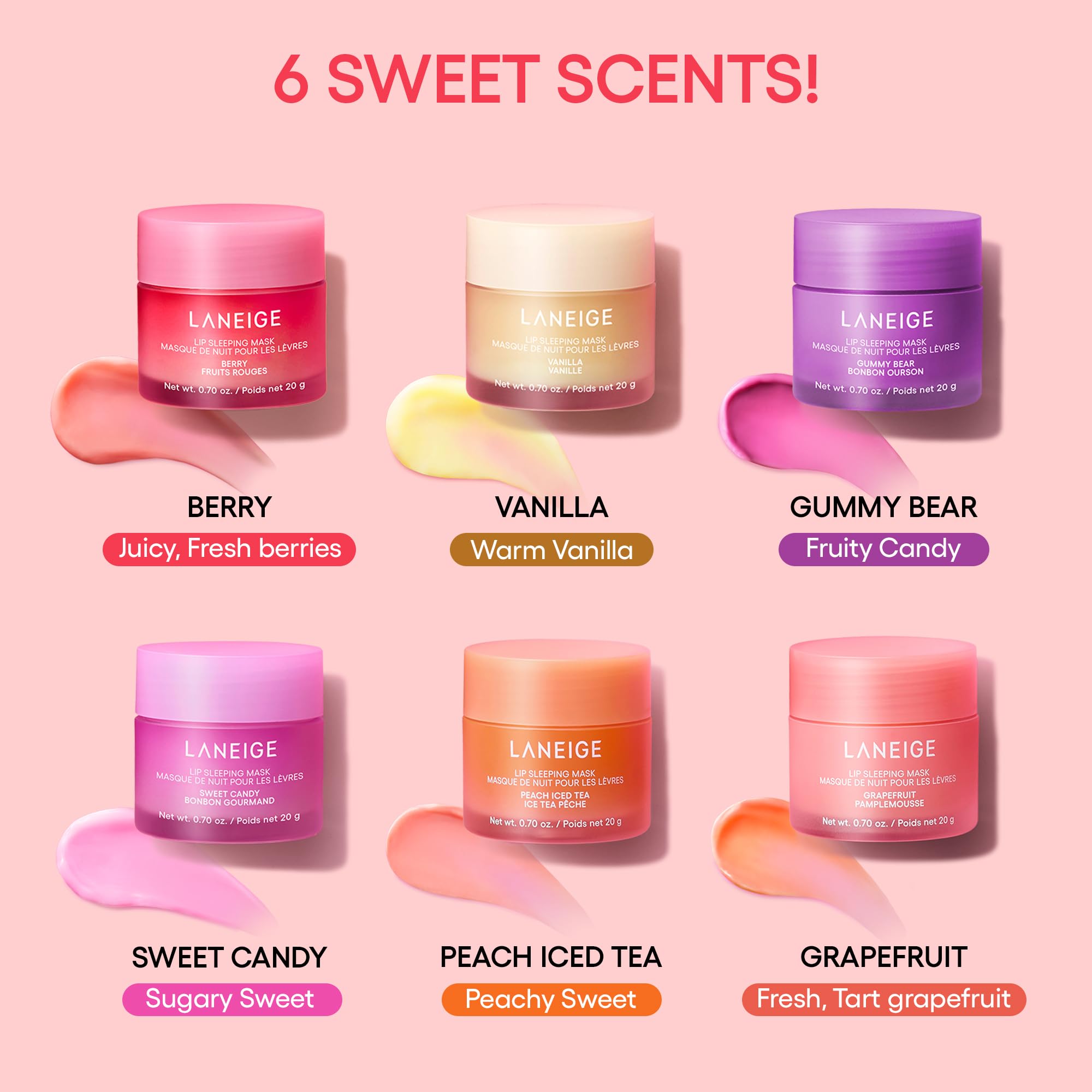 LANEIGE Lip Sleeping Mask nourishing butters illustrated for richness.