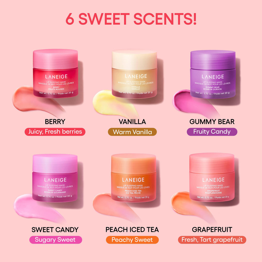 LANEIGE Lip Sleeping Mask nourishing butters illustrated for richness.