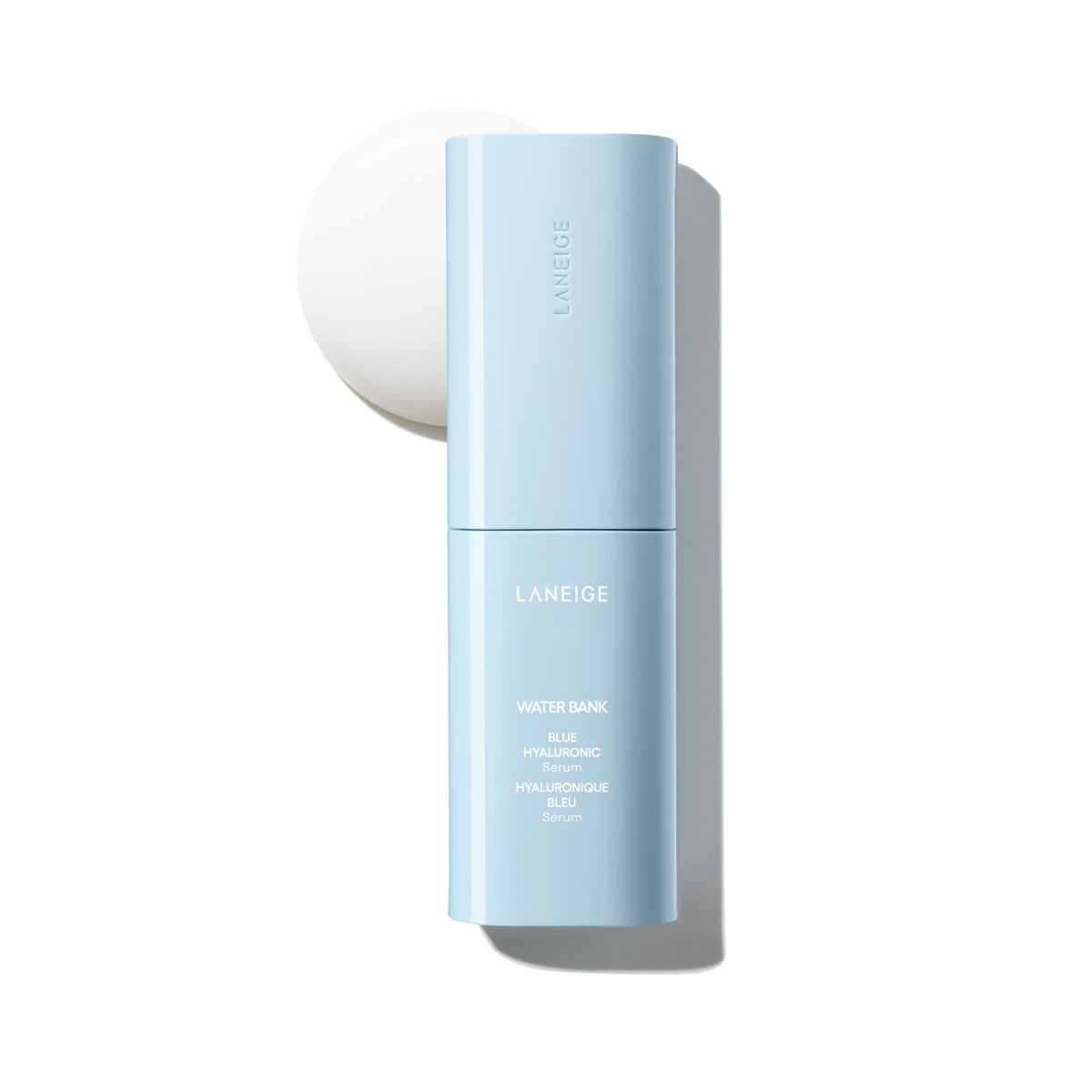 LANEIGE Water Bank bottle close-up highlighting intense hydration.