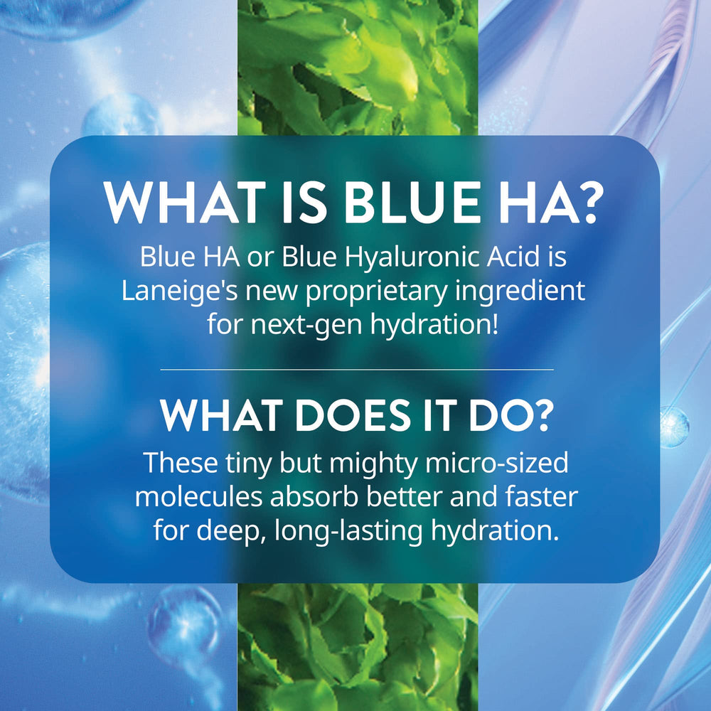 LANEIGE Water Bank packaging box highlights premium design and hygiene.