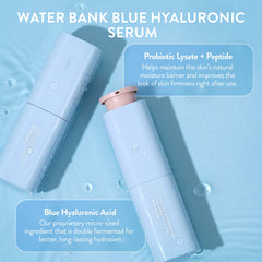 LANEIGE Water Bank serum texture close-up reveals smooth, moisturizing gel-like consistency.