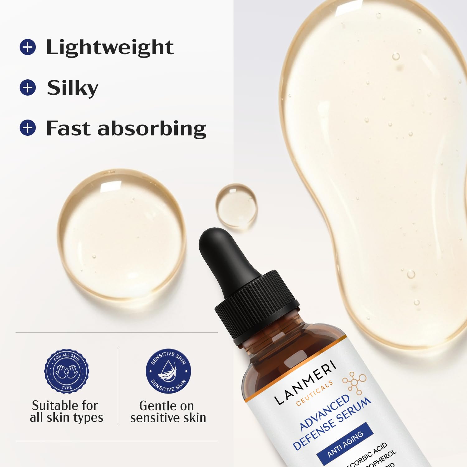 Lanmeri Ceuticals serum includes ectoin to help skin comfort during use.