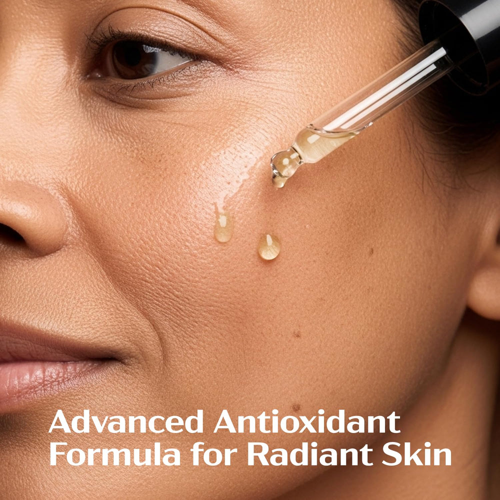 Lanmeri Ceuticals serum pump-dispense enables precise, mess-free application on clean skin.