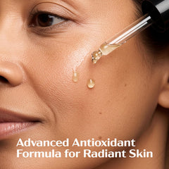 Lanmeri Ceuticals serum pump-dispense enables precise, mess-free application on clean skin.