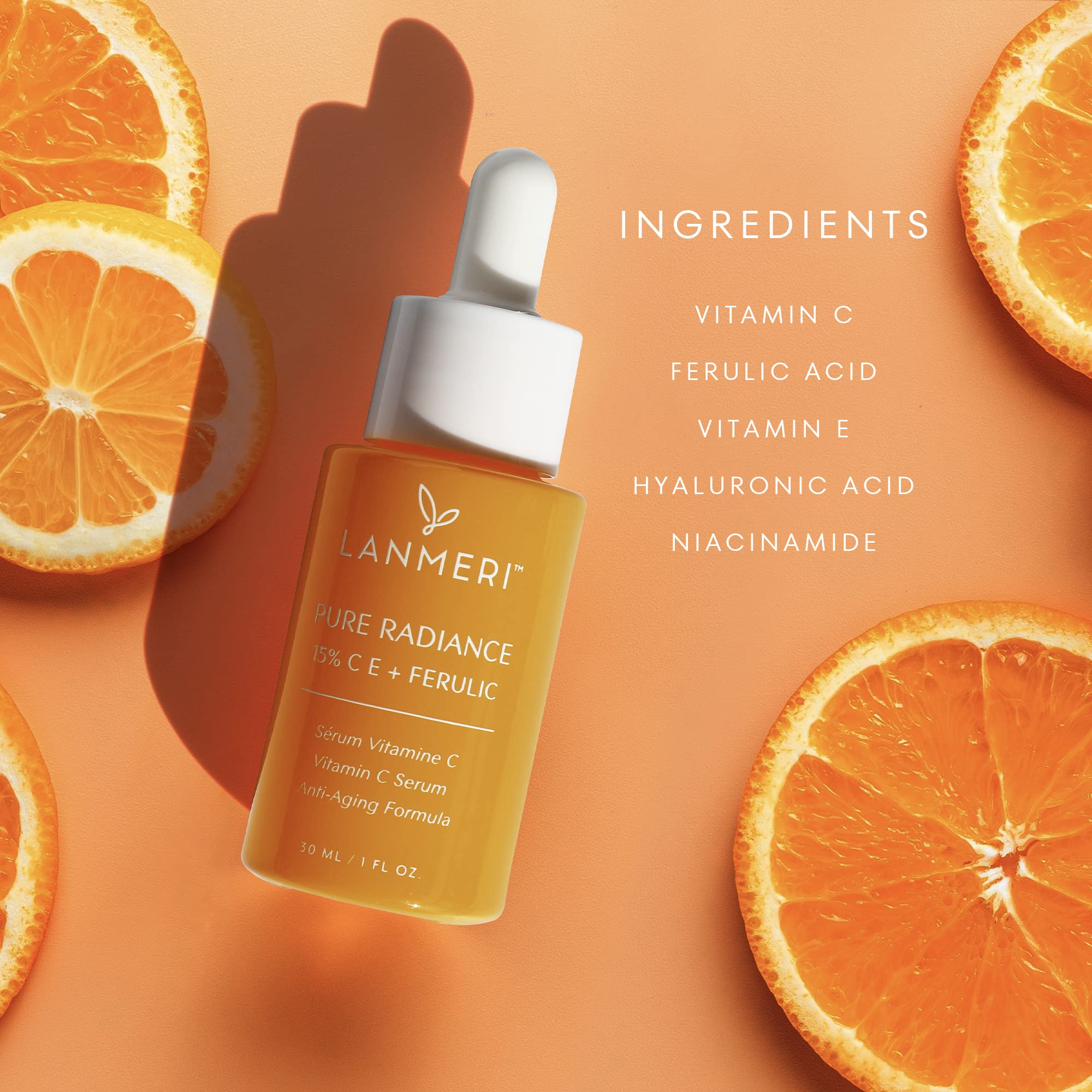 Piel con brillo natural tras usar Lanmeri Vitamina C con Ferúlico.