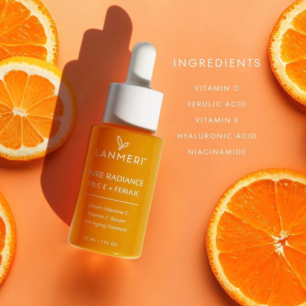 Piel con brillo natural tras usar Lanmeri Vitamina C con Ferúlico.