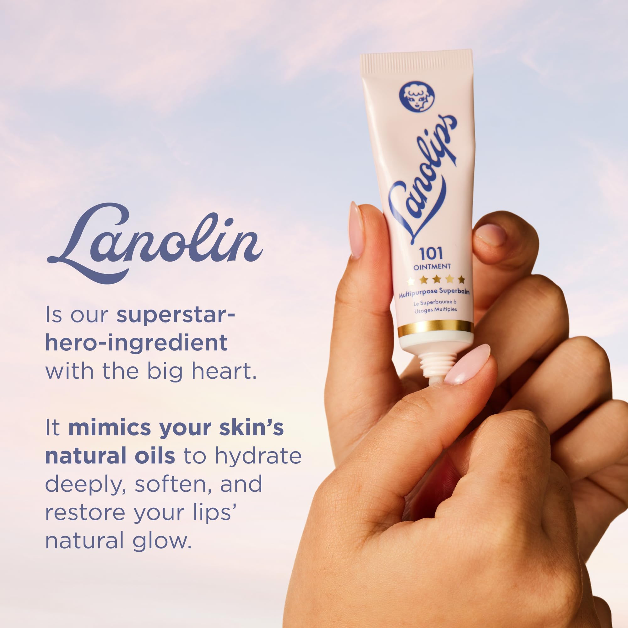 Lanolips 101 Ointment applied to elbows to address rough patches.