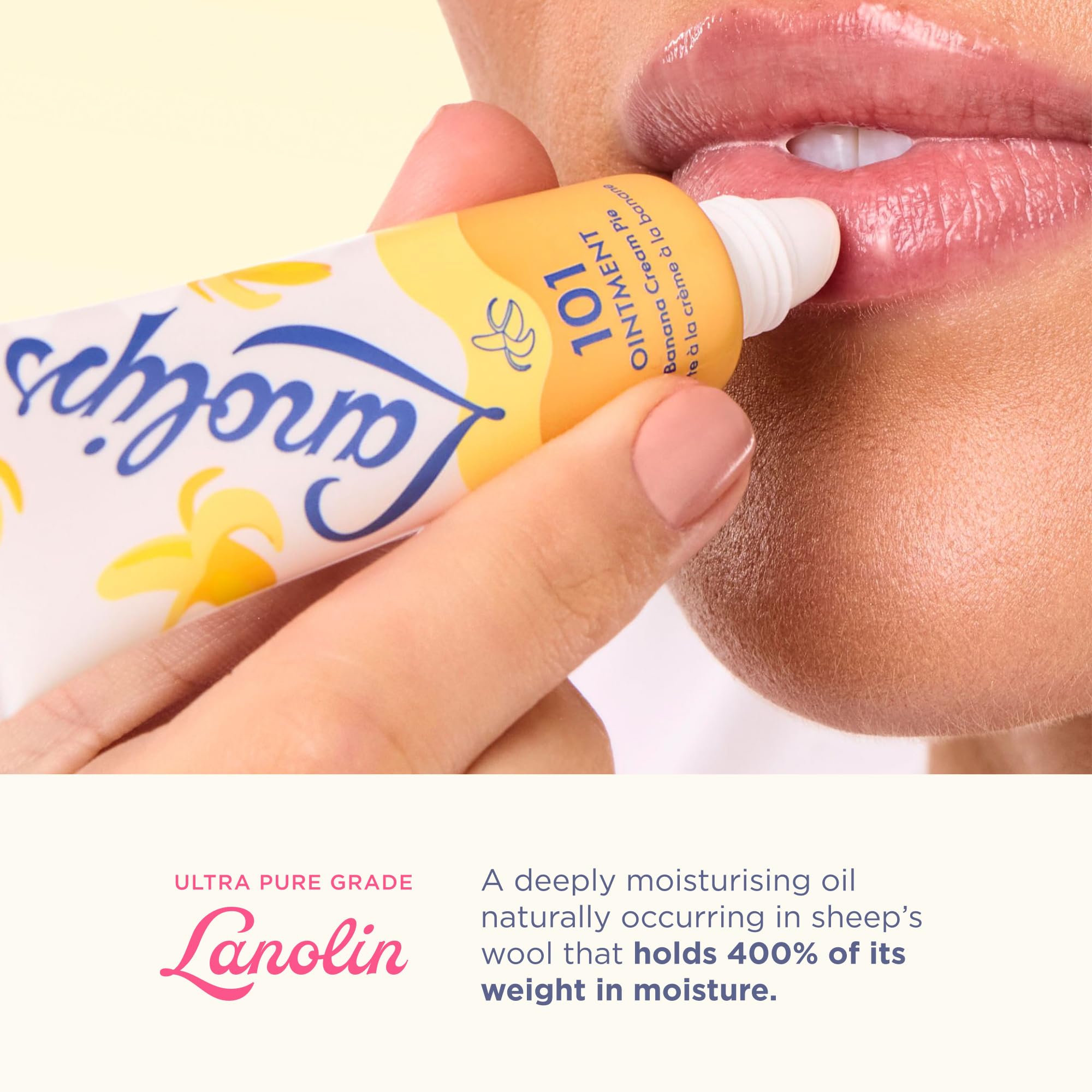 Textura cremosa de Lanolips 101 Ointment en acción