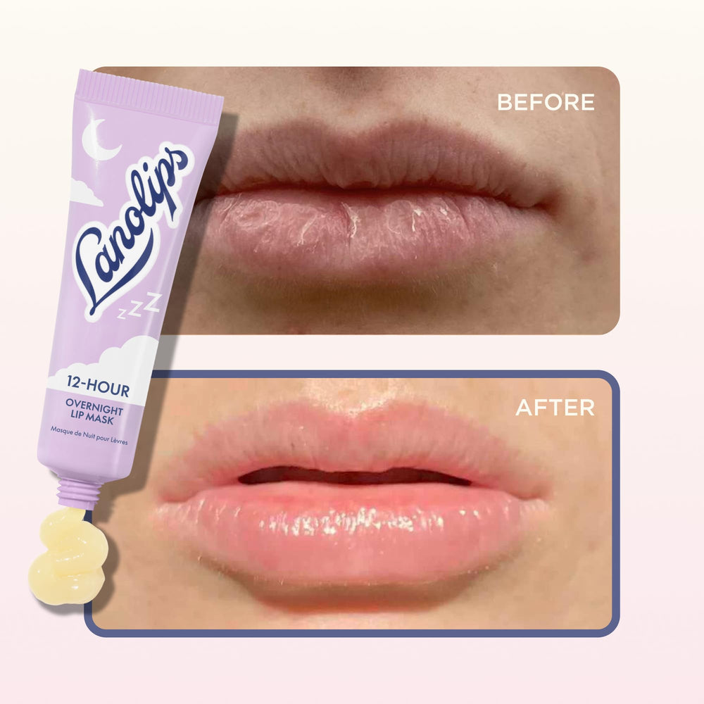 Lanolips hidratación 12h nocturna, cuidado continuo de labios