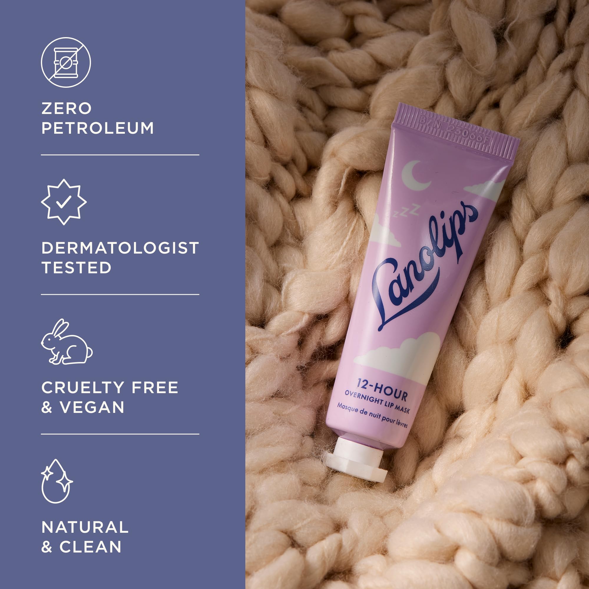 Lanolips sin resbalamiento nocturno, aplicación cómoda