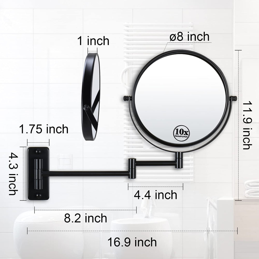 LANSI 8-inch vanity mirror for easy bathroom installation.